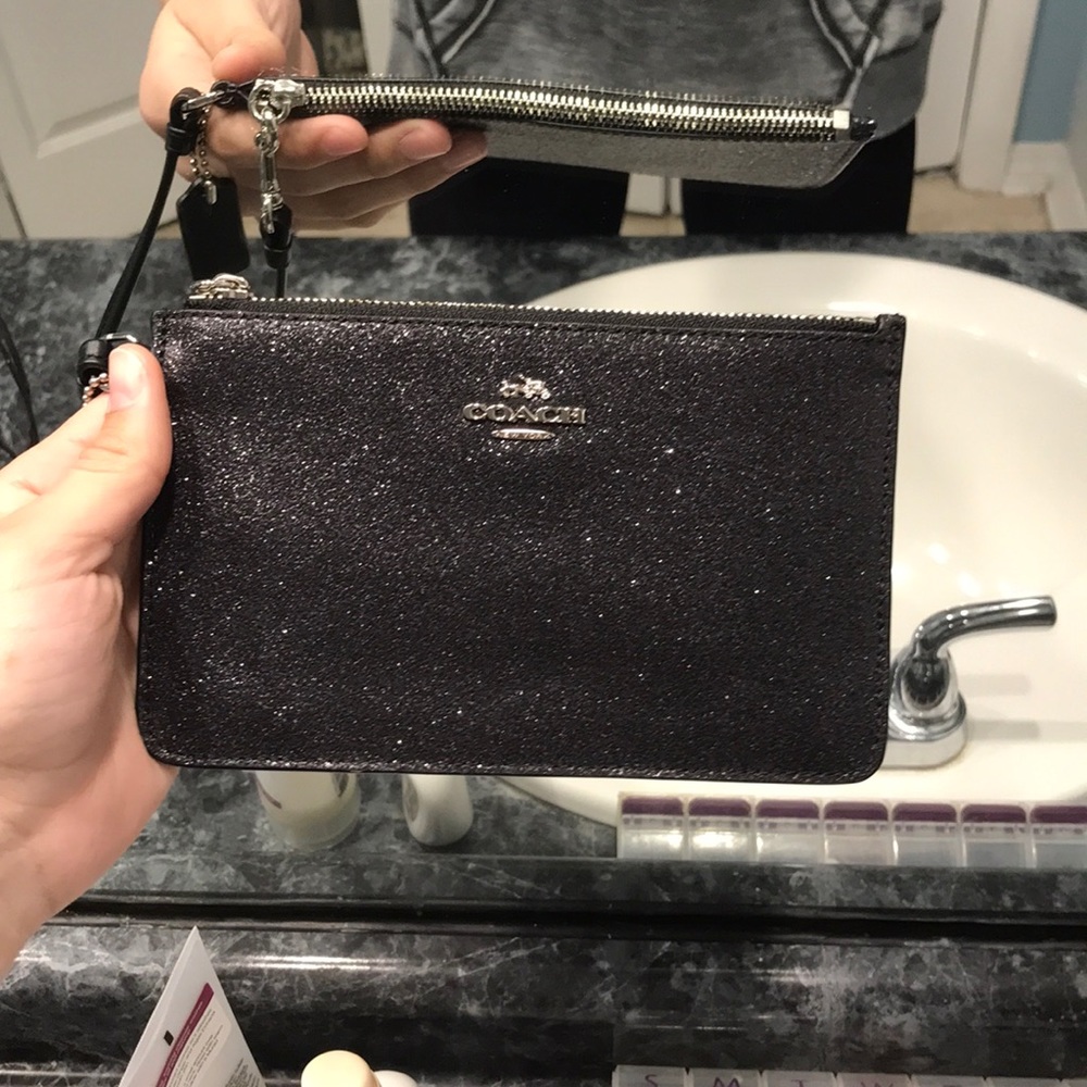 coach glitter wallet